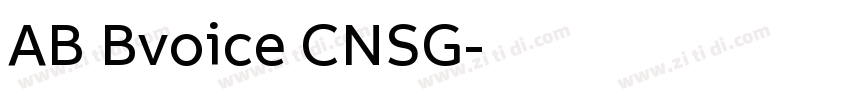 AB Bvoice CNSG字体转换 AB Bvoice CNSG字体转换